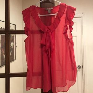 Forever 21 Coral Sheer Top